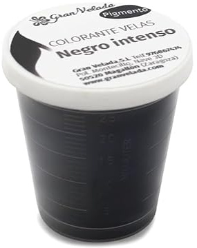 Gran Velada - Kerzenfarben Schwarz Intensiv Pigment 150 cc | Farbpigment für Glaskerzen, Tiefschwarz, Farbstoff für Wachs und Paraffin, Hohe Farbstabilität und Effizienz
