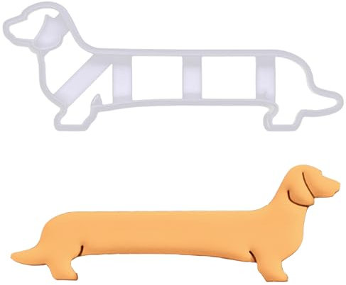 BAKERLOGY Emporte-pièce Chien Teckel Extra Long - Conception détaillée d'emporte-pièces pour la pâtisserie et l'artisanat, adaptée au fondant, à la pâte, à l'argile
