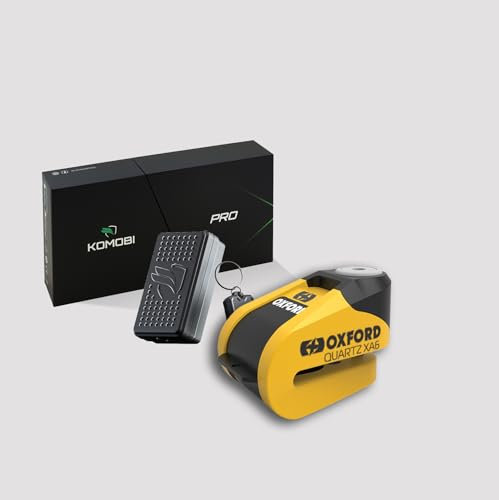 KOMOBI Pro Lock | Localizador GPS para Moto con Alarma | GPS para Motocicleta con Asistencia en Accidentes y Alerta Telefónica | Sistema antirrobo con Aviso al móvil | Candado antirrobo Incluido