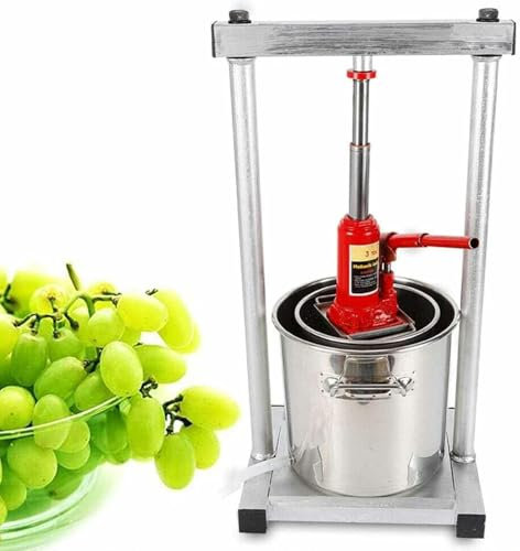 DFGHNBVC Obstpresse， Obstweinpresse， Großraum-Entsafter， Obstsaftpresse， Obstzerkleinerer， Obstmühle， Apfelpresse， Obstpresse，12L