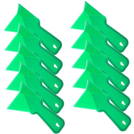 Operitacx Set di 10 Spatole per Angoli, Strumento per Cartongesso in Plastica Verde, Flessibile e Stabile per Finiture Precise in Casa