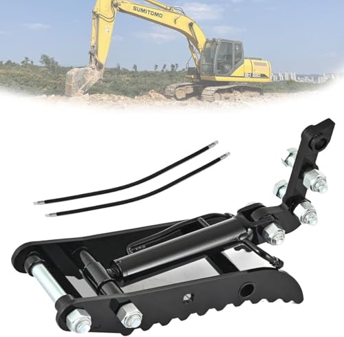 TPTAWF Mini Escavatore Pollice Idraulico,escavatori a Clip Escavatore Foro Singolo Pollice Idraulico Attacco,Foro Singolo / 3 Fori Pollice retroescavatore