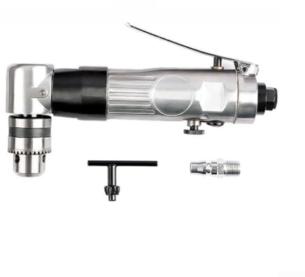 Yuanpgky Potente trapano reversibile ad angolo d'aria a 90 gradi, perforatrice pneumatica compatta con struttura in lega di zinco e uscita di coppia efficiente per