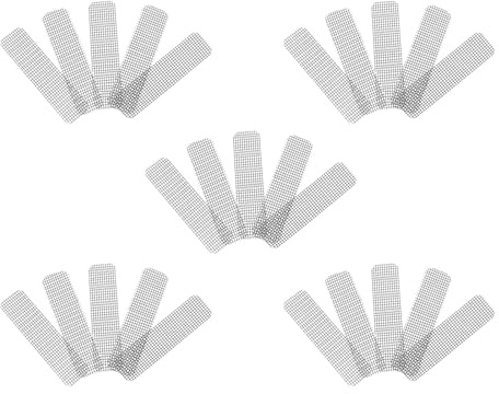 Selbstklebende Fliegengitter Reparaturpatches für Fenster, 25 Stück Schwarz | Pvc, Frei Zuschneidbar, zur Ausbesserung von Gewebe, Passend für Haus und Türrahmen