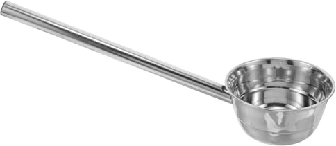 GRADENEVE Mestolo da Zuppa Grande in Acciaio Inossidabile con Manico lungo Ergonomico, Mestolo per Acqua Profondo per Cucina Domestica e Professionale, Utensile Versatile per Uso Quotidiano