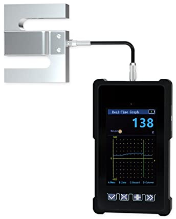 Dinamometro Dinamometro portatile Display digitale Grado industriale Alta velocità di acquisizione 2000HZ Cella carico esterna tipo S(500KG)