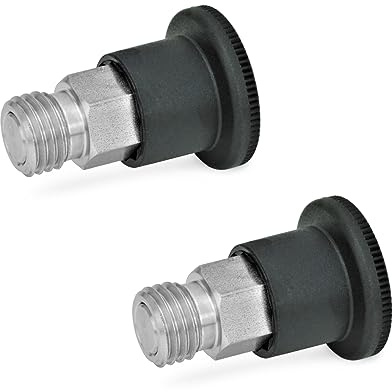 ganter Norma Elementos | Mini Raster – GN 822.7 | pernos Diámetro: 4 mm | Guía/Rast lápiz Acero Inoxidable, 2 unidades), GN 822.7-4-M8X1-C