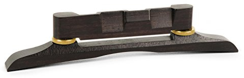 Golden Age Verstellbarer Steg für Mandoline, mit goldfarbenen Pfosten und Rändelrädern