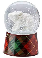 Hutschenreuther Schneekugel, Rot Grün, 9 cm