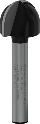 Bosch 1x PRO Hohlkehlfräser, R 8, S 6 | für Weichholz, Hartholz, Ø 15,9 mm, Professional Zubehör Oberfräsen, Kantenfräse