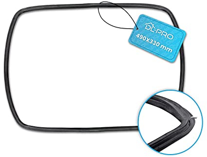 DL-pro Backofendichtung 4 Haken - 490×330 mm, umlaufend I Türdichtung 14004354302/8 passend nach Maß/Profil I einfache Montage