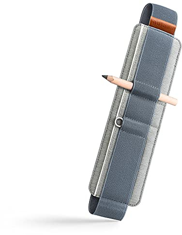 Beblau Slim Schlanker Schreibtisch Organizer zum Anbringen an Laptop & Notebook | Kabel Organizer & Büro Gadget | Flexibles Schreibtisch Zubehör für 13-17 Laptops & A4-Notebooks | Stahlblau