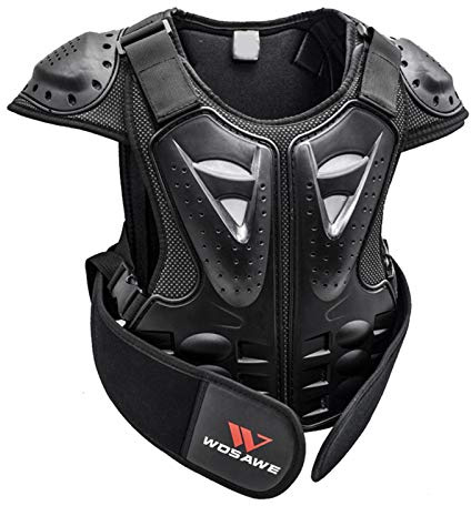 armadura para niños, protección para motocicleta, para motocross, scooter, patinaje, snowboard, hombre mujer, protección pecho, color negro
