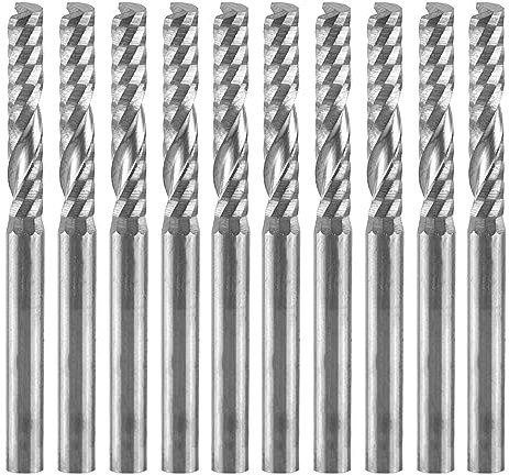 10 Stück 4mm Schaftfräser, Wolframkarbid Spirale Einschneidige Fräser Cnc-Fräser, Zum Schneiden Auf Acryl Pvc Mdf Density Board Holz