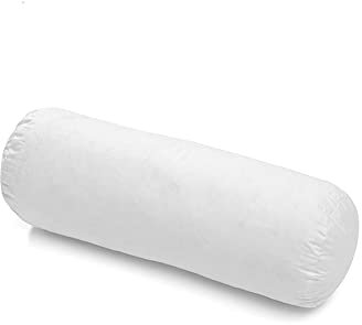 Hanskruchen Feder Nackenrolle mit 70% Federn - 100% Baumwolle - Allergiker geeignet - Nackenkissen 15 x 40 cm - für Reisen und Camping