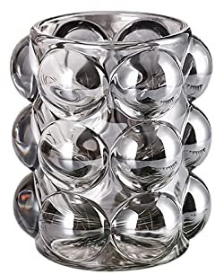 SLHEQING Glas Make up Pinselhalter Vintage Kosmetik Organizer zur Aufbewahrung von Pinsel, Eyeliner, Lippenstift, Zahnbürsten, Stift und Mehr