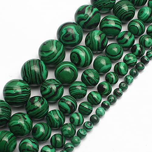 Wholesale Natural Stone Beads Blue turquoises Round Beads for Jewelry Making 15.5 inches Pick Size 2/3/4/6/8/10/12mm-malachite,3mm 110pcs Beads