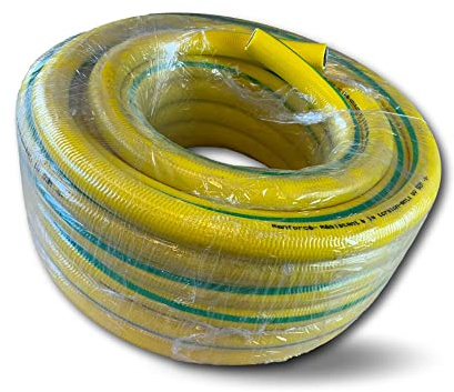Kibros Tuyau arrosage anti-UV 4 couches Ø 25 mm 25 m | 4 couches 3 PVC + 1 fibre textile, Ø 25 mm, 500g/m, résiste UV températures, grande capacité débit professionnel.
