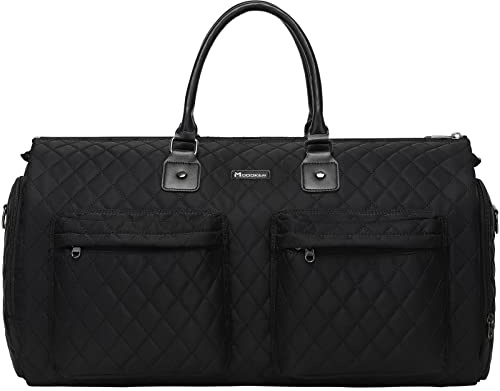 Umwandelbare Kleidersäcke für Damen für Reisen, Modoker Wasserdichter Handgepäck-Kleidersack Kleidersack – 2-in-1-Hängekoffer-Anzug-Reisegepäcktasche, Schwarz