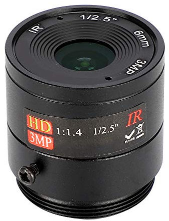 Obiettivo per videocamera, obiettivo per fotocamera HD Facile da installare Robusto Pratico 6 mm per la fotografia