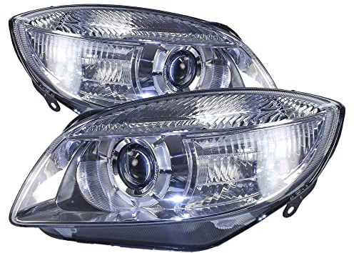 ATEC Germany 2x Hauptscheinwerfer vorne links + rechts H7 Frontscheinwerfer | Kompatibel mit: SKODA FABIA II, FABIA II Combi, ROOMSTER, ROOMSTER Praktik