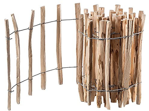 KADAX Valla de avellano, valla de madera de avellana, valla de jardín en diferentes tamaños, apilamiento resistente a la intemperie, producto natural ((7-9 cm) 60 x 500 cm)