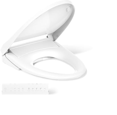 Kohler K-28821 PureWash E930 Elongated Bidet Toilet Seat with Remote Control, Quick Release, Quiet-Close Bidet Seat, Warm Water, Heated - White