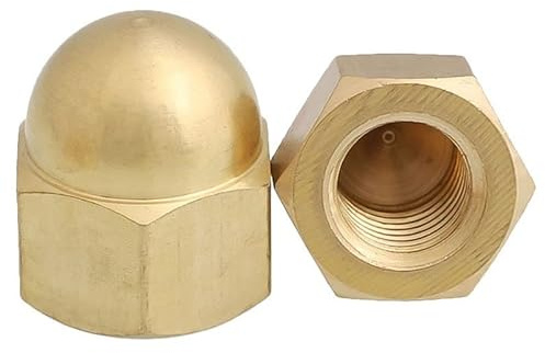 LXURY 5/10/50pcs M3 M4 M5 M6 M6 M8 M10 M12 M14 M16 Tappo in Ottone Dadi esagonali Cupola Decorativa Copertura della Testa Semicerchio Dado cieco DIN1587 (Color : 50pcs, Size : M5)