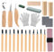 Galerie SV 24 Pezzi Kit Intaglio Legno Strumenti Per Intaglio Del Legno,Kit Intaglio Legno Professionale Kit Intaglio Legno Professionale per Principianti e Professionisti