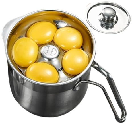 1/2 Stück Eiertrenner – Eigelb-Trennung, Trenner, Eierottter aus Edelstahl, Protein-Trenner, große Kapazität, Trennbecher mit Deckel und Griff für Eier, Kuchen, Creme, 9,5 x 14,5 x 10,5 cm