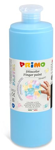 PRIMO – Abwaschbare Temperafarben für Kinder 2 Jahren, 1 Temperafarben für Papier 750 ml, Hochwertige Temperafarben für Kinder zum Bemalen Stoff, Glas, Malerei, Kreative Arbeiten für Kinder und Hobbys