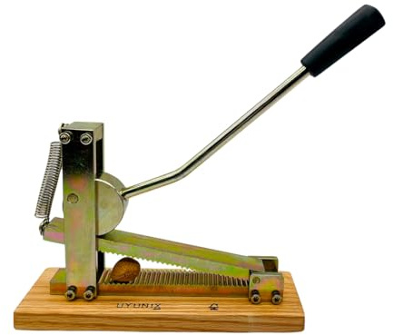 Triturador de Frutos Secos | Acero Bicromatado | Partidor de Almendras y Castañas | Cortador y Pelador de Frutos Secos | Multiusos | Acabado Único y Resistente | Estuche de Madera para Regalo