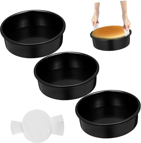 Cabilock Set De 3 De Repostería 8 Pulgadas Redondos De Perfectos Para Eventos y Reuniones.