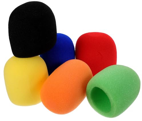 Homoyoyo 6pcs Handheld Mic Windscreen Mic Cover Stage Microphone Sponge Cover for Singing Microphone Xlr