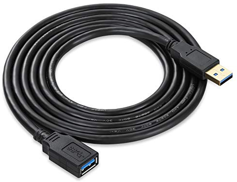 XBOHJOE USB 3.0 Extension Cable 4m High Speed 3.0 USB Extender Cord Type A Male to Female Data Transfer 5Gbps for Mouse USB3 Extender Cable (1, Black, 4M)