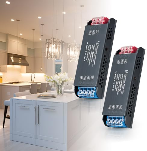 BRIMETI Trasformatore LED 12V 100W Alimentatore Driver 8,3A Slim Transformer AC 220V a DC 12V LED Netzteil Interruttore Adattatore, Trasformatori Tensione Costante Alimentatoredi Bassa (2 Pezzi)