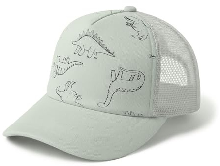 DRESHOW Bambin Baseball Casquette Bébé Soleil Chapeau Mignon Solide Couleur & Dinosaure Motif Casquettes Unisexe Bébé Trucker Chapeaux Nourrisson Bambin Enfant Chapeaux pour Garçons Filles