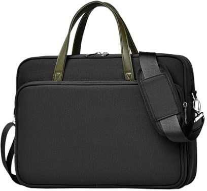 Whltzf Custodia per computer portatile da 16 pollici con tracolla elegante e sicura breve custodia per uso quotidiano cassa del computer aziendale, Nero
