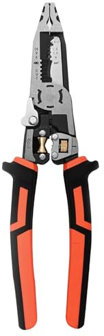 YNPQTDS Pelacables – Dispositivo de revestimiento de cables con función de crimpado y corte | Alicates pelacables pequeños ergonómicos multifuncionales para automoción, industria y manualidades