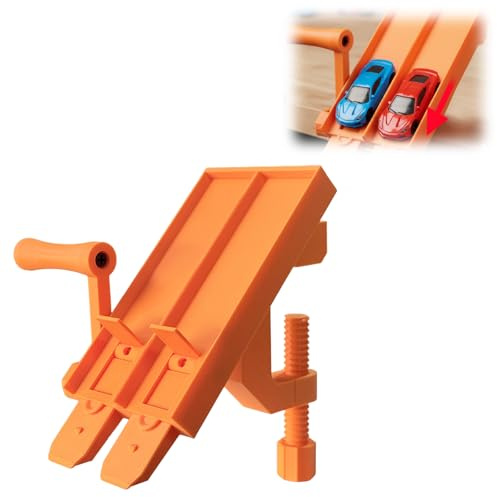 SUNUCO 2 Lane Track Starter Gate Compatible with Hot Wheels Racetracks Magnetic Launch Gate with Clamp Boost Track Performance & Fair Starts