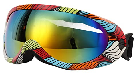 POENVFPO Hundesonnenbrille, UV-Schutz, Augenschutz für Hunde, Rote Linse, Weicher Rahmen, Atmungsaktiv, Zum Spazierengehen, Schwimmen, Haustierbrille (Streifenrahmen)