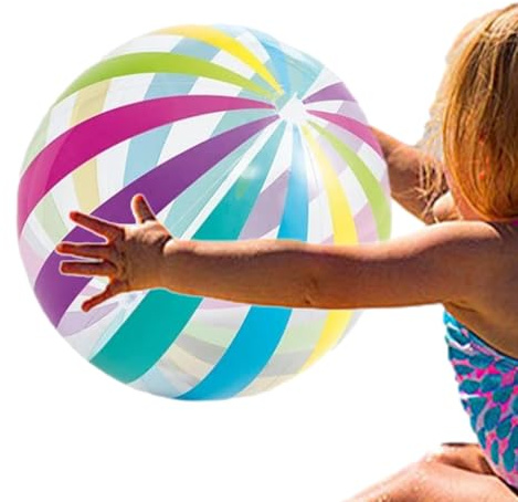 Pallina Da Spiaggia Gigante A Pois Colorati - Palline Di Рlaya | Colorate Palline Gonfiabili Per Nuoto, Palline Da Spiaggia Per Giochi Acquatici Estivi, Ricordi Di Festa Di Palla
