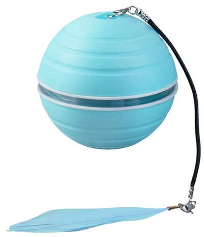 Pet Roller - Boule de jeu mobile intelligente - Accessoire de plaisir auto-navigation - Simulateur de suivi mains libres - Utilitaire de libération d'énergie - Équipement d'enrichissement