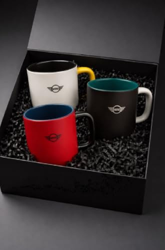 MINI Exklusive Geschenk Set Geschenkbox mit 3 Tassen Hochwertige Porzellantassen | Geschenkset für Kaffee & Tee | Ideal als Geschenk Männer Frauen Weihnachten Geburtstag Valentinstag