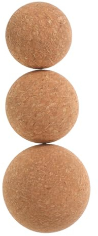 ERINGOGO 3 Stück Kork Faszienball für Fuß und Beinmassage Feste Innenstruktur Tiefenmuskelentlastung Leicht für Yoga und Büro