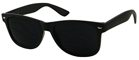 ShadyVEU Super Dark Black Sunglasses UV Protection Lens Spring Hinge 80s Vintage Retro Inspired Shades