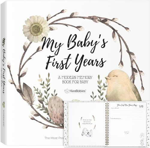 Bebé Primeros 5 Años Libro De Memoria Diario - 90 Páginas De Tapa Dura Primer Año Recuerdo Para Niños, Niñas - Familia, LGBT, Mamá Soltera, Papá, Adoptiva - Álbum De Recortes De Fotos (WonderLand)