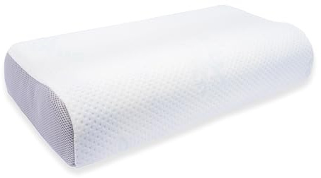 Traumschloss Klima Control Coolmax Nackenstützkissen Thermoschaum | Hybridschaumkern (RG50) für optimales Schlafklima mit aufkaschiertem elastischem Thermoschaum (atmungsaktiv) - 30x60 c