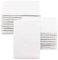 ZOLLNER 20 Manoplas de baño con greca, Blanco, 16x22 cm, 80% algodón