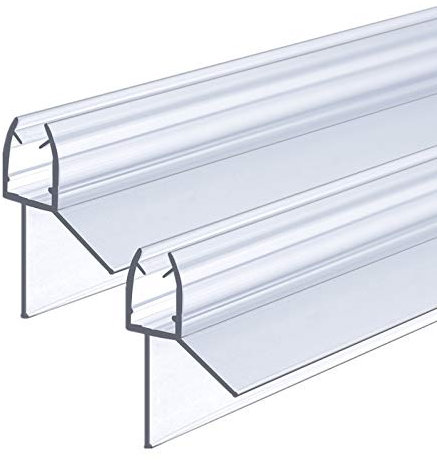 IMPTS 2 Stück dichtung dusche, Dichtungen für 5mm 6mm Duschwand Glastür Glasdicke, Ersatzdichtung Duschkabine Wasserabweiser Duschdichtung Schwallschutz Dichtkeder - Transparent